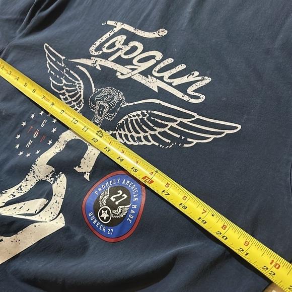 Top Gun Distressed Tee. 2X - Picture 7 of 8